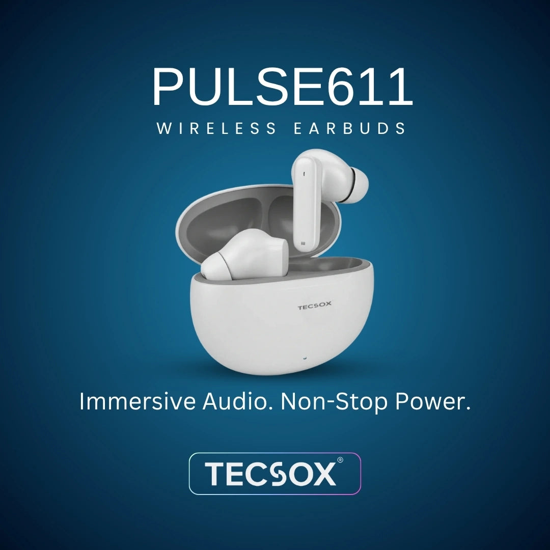 Order TecSox Pulse 611 Bluetooth Earbuds | Deep Bass | Under ₹1000
