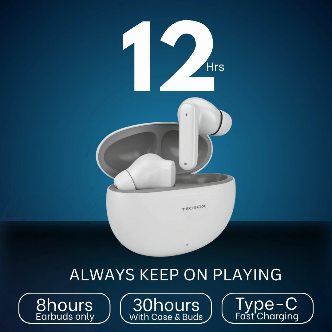 Order TecSox Pulse 611 Bluetooth Earbuds | Deep Bass | Under ₹1000