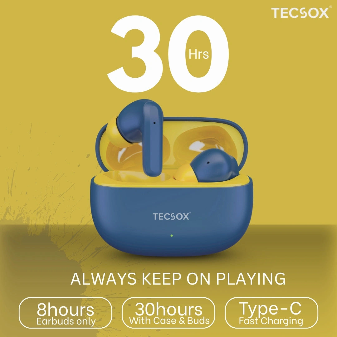 Order TecSox Wave Bluetooth Earbuds | Deep Bass