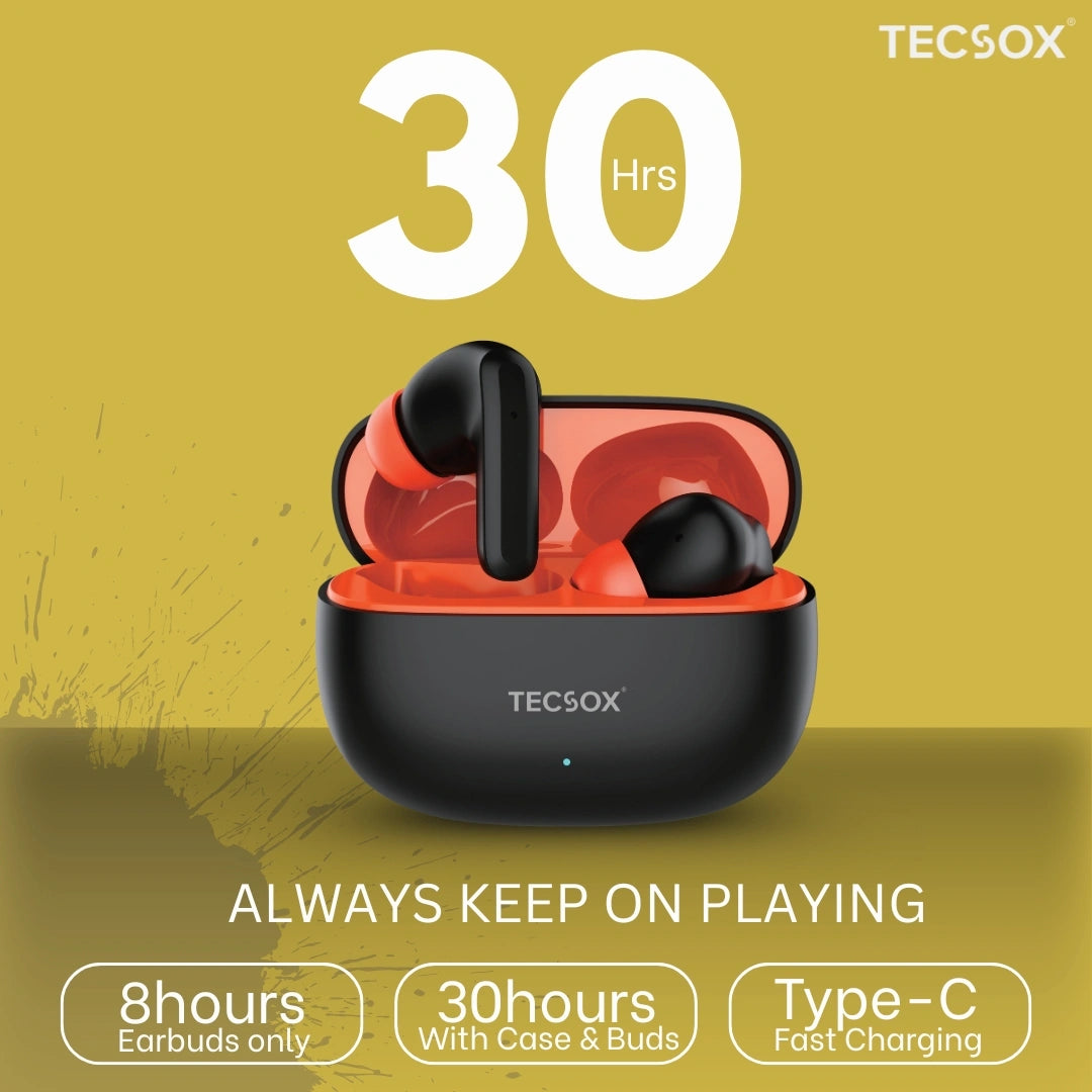 Order TecSox Wave Bluetooth Earbuds | Deep Bass