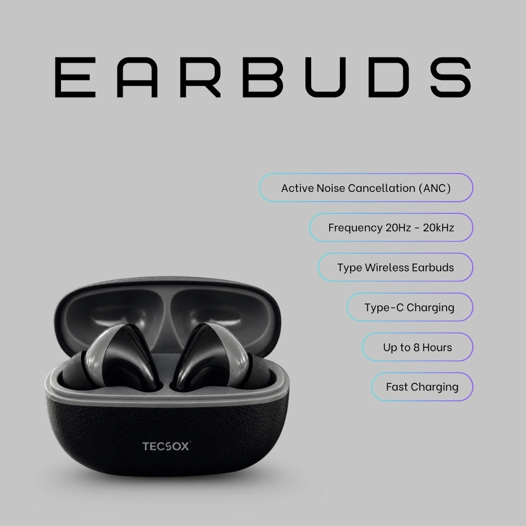 TecSox Neo861 Bluetooth Earbud With Deep Bass | IPX Water Resistant