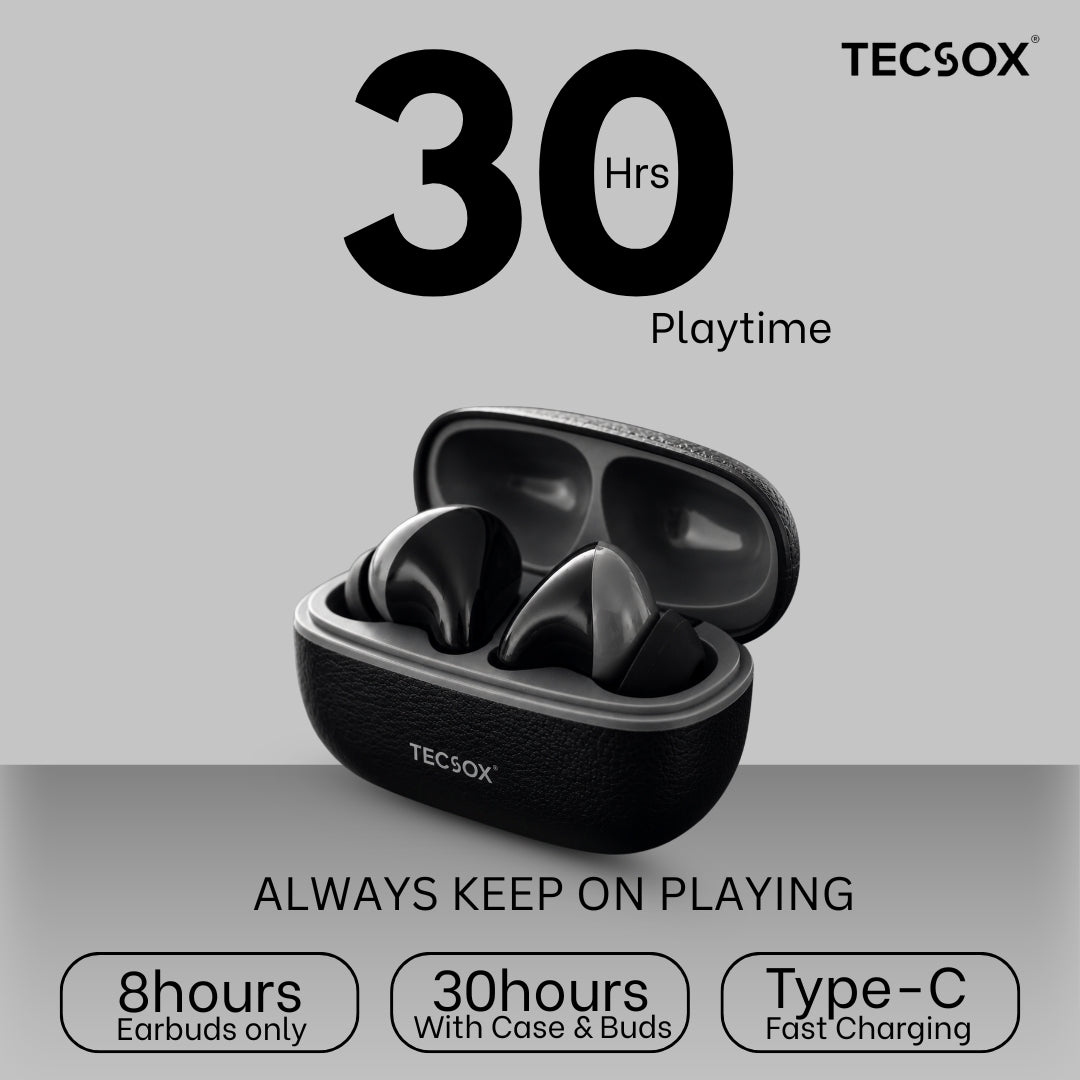 TecSox Neo861 Bluetooth Earbud With Deep Bass | IPX Water Resistant