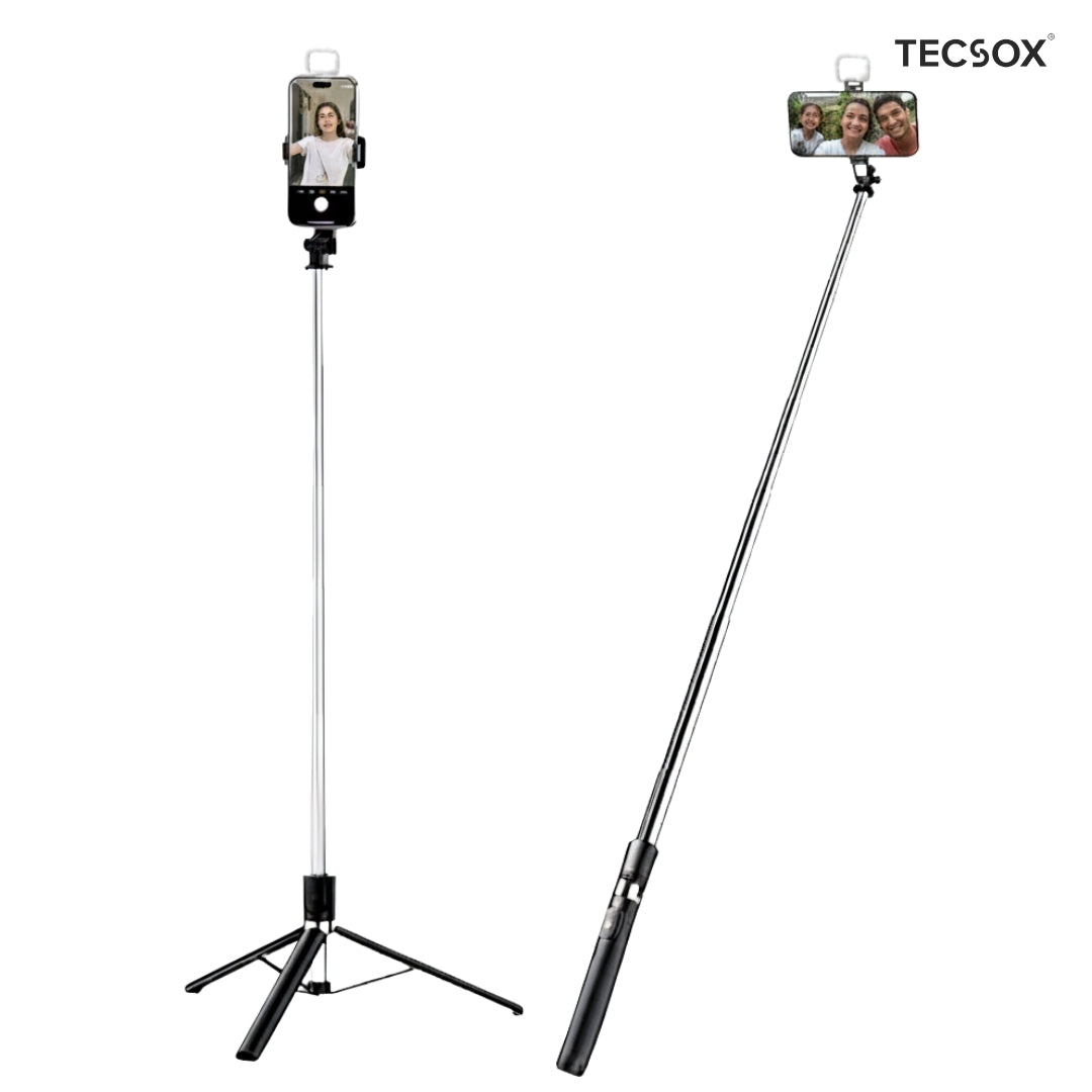 TecSox Halo Stick | 5FT Professional Multi-Role Tripod & Selfie Stick