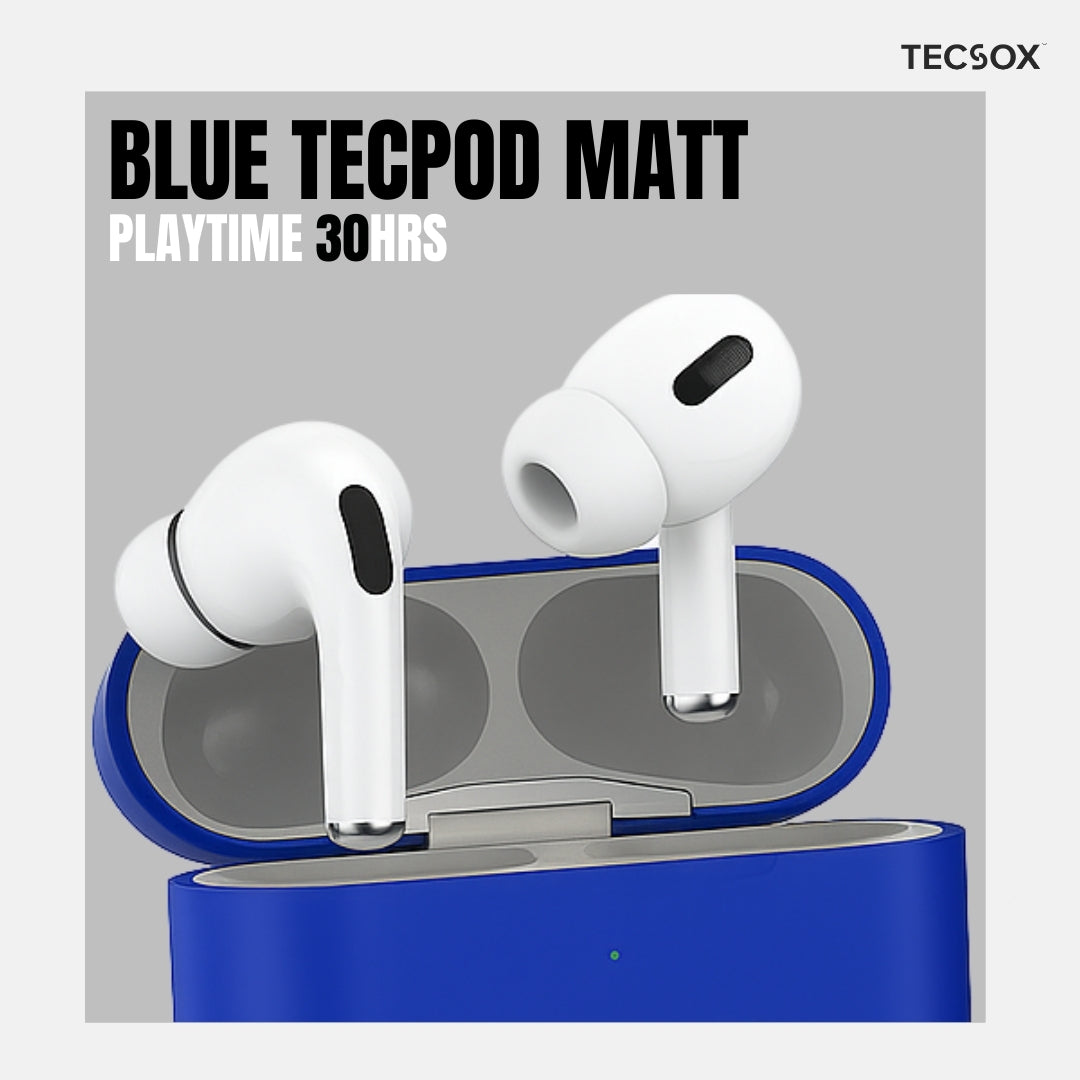 Buy TecPod Pro Black Matt Bluetooth Earbuds | Deep Bass | Water Resistant