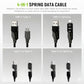 4in1 Coil  Fast Charging Type C Cable with Spring | 480Mbps Data Transfer | 1 m