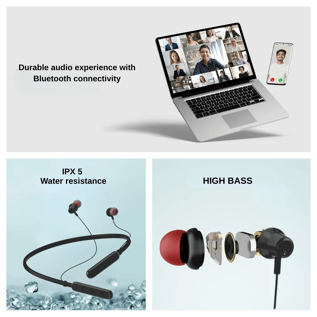 Spark711 Bluetooth Neckband | ENC | 30 Hr  | IPX Water Resistant